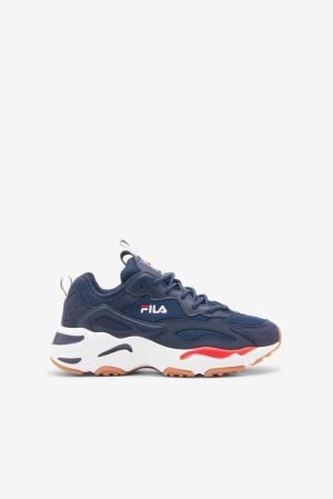 FILA Ray Tracer Sneakers Navy / White / Red,Kids Shoes | CA.UBFTKS326